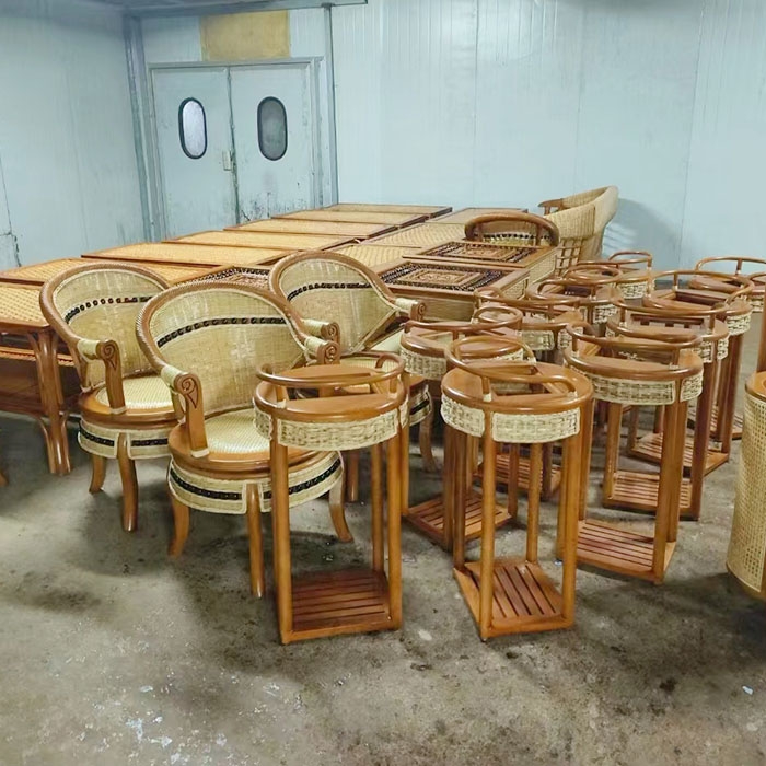 藤编家居椅组合